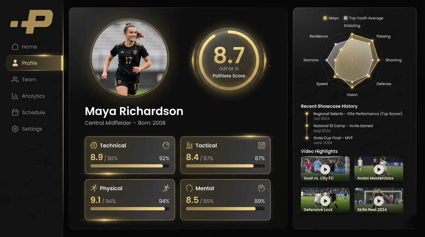 Pathlete Athlete Profile Dashboard