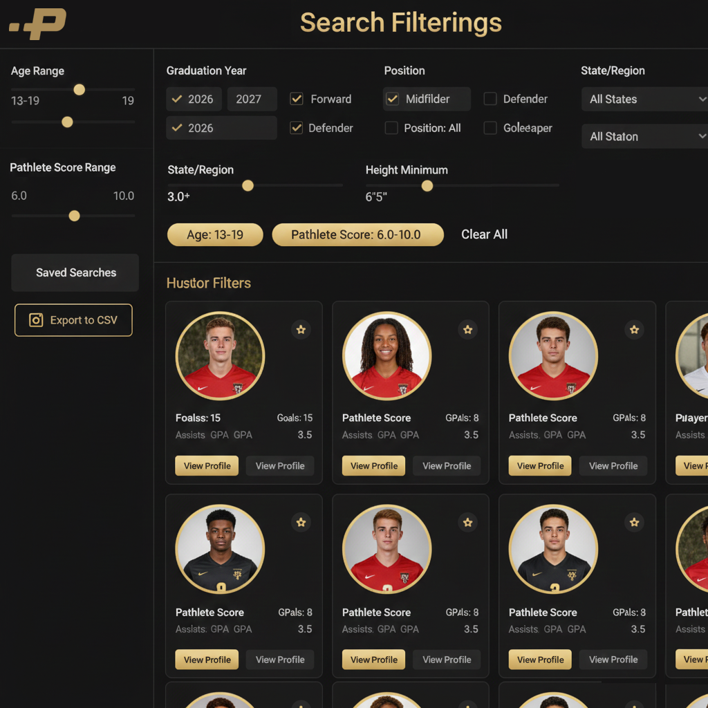 Pathlete Recruiter Tools Dashboard